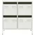 Produktbild 5 för Skänk vit 68x39x73,5 cm kallvalsat stål