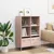 Produktbild 3 för Högskåp rosa 68x39x103,5 cm stål