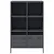 Produktbild 5 för Högskåp antracit 68x39x103,5 cm stål