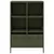 Produktbild 5 för Högskåp olivgrön 68x39x103,5 cm stål