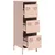 Produktbild 4 för Högskåp rosa 39x35x103,5 cm stål
