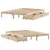 Produktbild 9 för Sängram utan madrass 135x190 cm massiv furu