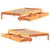 Produktbild 9 för Sängram utan madrass vaxbrun 75x190 cm massiv furu
