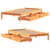 Produktbild 9 för Sängram utan madrass vaxad brun 90x190 cm massiv furu