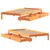 Produktbild 9 för Sängram utan madrass vaxad brun 90x200 cm massiv furu