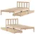 Produktbild 9 för Sängram utan madrass 75x190 cm massiv furu