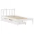 Produktbild 3 för Sängram utan madrass vit 90x190 cm massiv furu