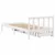 Produktbild 6 för Sängram utan madrass vit 90x190 cm massiv furu