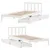 Produktbild 9 för Sängram utan madrass vit 90x190 cm massiv furu