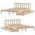 Produktbild 9 för Sängram utan madrass 135x190 cm massiv furu