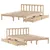 Produktbild 9 för Sängram utan madrass 140x190 cm massiv furu