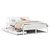 Produktbild 2 för Sängram utan madrass vit 140x190 cm massiv furu