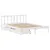 Produktbild 3 för Sängram utan madrass vit 140x190 cm massiv furu