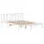Produktbild 7 för Sängram utan madrass vit 140x190 cm massiv furu