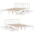 Produktbild 9 för Sängram utan madrass vit 140x190 cm massiv furu