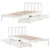 Produktbild 9 för Sängram utan madrass vit 100x200 cm massiv furu