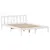 Produktbild 7 för Sängram utan madrass vit 140x200 cm massiv furu