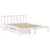 Produktbild 3 för Sängram utan madrass vit 150x200 cm massiv furu