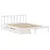Produktbild 3 för Sängram utan madrass vit 160x200 cm massiv furu
