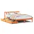 Produktbild 2 för Sängram utan madrass vaxbrun 140x190 cm massiv furu