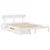 Produktbild 3 för Sängram utan madrass vit 135x190 cm massiv furu