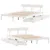 Produktbild 9 för Sängram utan madrass vit 135x190 cm massiv furu