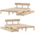 Produktbild 9 för Sängram utan madrass 140x190 cm massiv furu