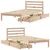 Produktbild 9 för Sängram utan madrass 75x190 cm massiv furu