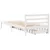 Produktbild 6 för Sängram utan madrass vit 90x190 cm massiv furu