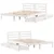 Produktbild 9 för Sängram utan madrass vit 135x190 cm massiv furu