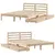 Produktbild 9 för Sängram utan madrass 140x190 cm massiv furu