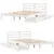 Produktbild 9 för Sängram utan madrass vit 140x190 cm massiv furu