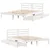 Produktbild 9 för Sängram utan madrass vit 150x200 cm massiv furu