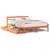 Produktbild 2 för Sängram utan madrass vaxbrun 140x190 cm massiv furu