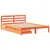 Produktbild 3 för Sängram utan madrass vaxbrun 140x190 cm massiv furu