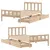Produktbild 9 för Sängram utan madrass 75x190 cm massiv furu