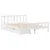Produktbild 3 för Sängram utan madrass vit 150x200 cm massiv furu