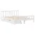 Produktbild 3 för Sängram utan madrass vit 160x200 cm massiv furu