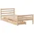 Produktbild 3 för Sängram utan madrass 75x190 cm massiv furu
