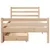 Produktbild 4 för Sängram utan madrass 75x190 cm massiv furu