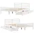 Produktbild 9 för Sängram utan madrass vit 135x190 cm massiv furu