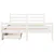 Produktbild 4 för Sängram utan madrass vit 140x190 cm massiv furu