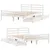 Produktbild 9 för Sängram utan madrass vit 140x190 cm massiv furu