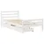 Produktbild 3 för Sängram utan madrass vit 90x200 cm massiv furu