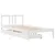 Produktbild 3 för Sängram utan madrass vit 90x200 cm massiv furu