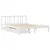 Produktbild 3 för Sängram utan madrass vit 140x200 cm massiv furu
