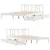Produktbild 9 för Sängram utan madrass vit 160x200 cm massiv furu