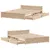 Produktbild 9 för Sängram utan madrass 140x190 cm massiv furu