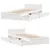 Produktbild 9 för Sängram utan madrass vit 90x200 cm massiv furu