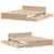 Produktbild 9 för Sängram utan madrass 150x200 cm massiv furu
